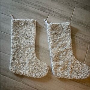 Sparkling Silver Christmas Stockings